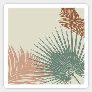 Abstract Tropical Leaves Design Sticker